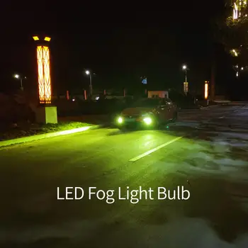 H11 LED Rūko Lemputės,3800K Kalkių Geltona/Lime-green 6000K Balta HB4 9006 881 H8, H9 H16JP Rūko Žibintai Lempa Pakeitimas
