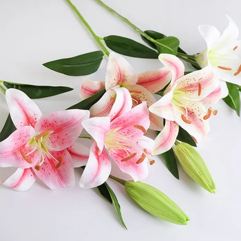 1PCS Lily šilko audinio dirbtinių gėlių, vestuvių dekoravimas 