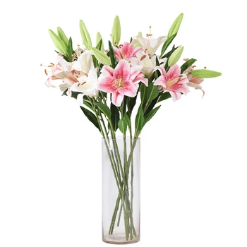 1PCS Lily šilko audinio dirbtinių gėlių, vestuvių dekoravimas 