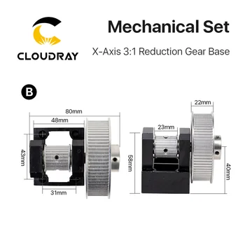 Cloudray LC Pavarų bazinis Rinkinys Mašina, Mechaninė, Dalys Lazerinis Graviravimas Pjovimo Staklės