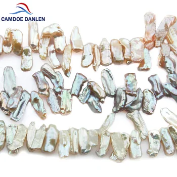 CAMDOE DANLEN Pearl 15x20mm Biwa Baroko Atgimsta Keshi Perlų Karoliukus, Natūralių Gėlavandenių Perlų Laisvi 