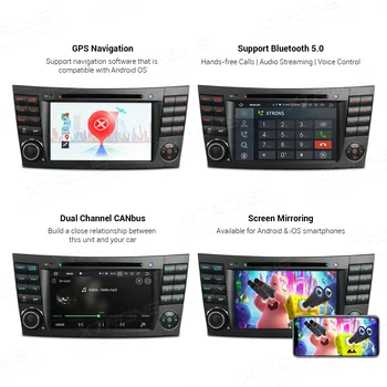 XTRONS PX5 Android 10.0 Radijas Automobilio DVD Grotuvas GPS OBD Mercedes Benz E Class W211 E200 E220 E240 E270 E280 2002-2008 CLS W219