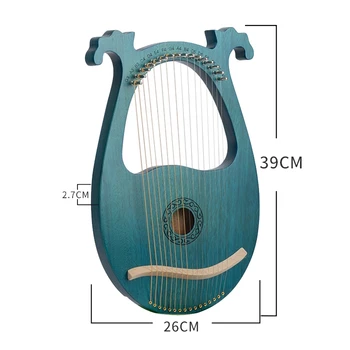 1Pcs Lyra Arfa, 16 String Raudonmedžio Kūno Styginiai instrumentai & 1Pcs Muzikos Instrumentas, Saugojimo Krepšys 40X38X6Cm