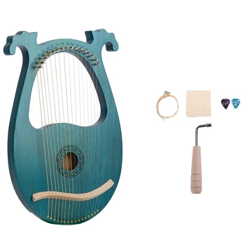 1Pcs Lyra Arfa, 16 String Raudonmedžio Kūno Styginiai instrumentai & 1Pcs Muzikos Instrumentas, Saugojimo Krepšys 40X38X6Cm