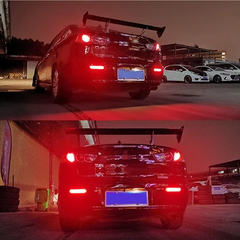 Raudonas LED Bamperis Atšvaitai, Žibintai w/Fotografavimas Posūkio Signalo Lemputė Mitsubishi Ulonas Evolution X Outlander Uodega, Galinis Rūko Žibintas