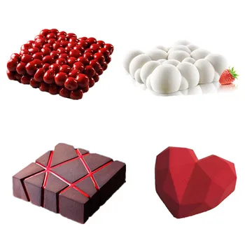 SHENHONG Pop Tortas Dekoravimo Pelėsių 3D Silikoninės Formos Kepimui Širdies Turas Pyragaičių, Šokoladinių Putėsiai, Kad Desertas Visos Šokolado Įrankiai