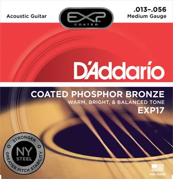 D'addario EXP Padengtas Fosforinės Bronzos Turas Žaizdos Akustinės Gitaros Stygos, EXP15 EXP16 EXP17 EXP26