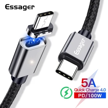 Essager 5A Magnetinio USB Type C) USB C Kabelio 