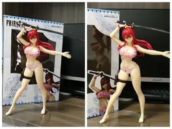 Anime Seksualus Paveikslą Fairy Tail Erza Scarlet Nuolatinis Ver. 1/6 Masto Dažytos PVC Veiksmų Skaičius, Kolekcines, Modelis Žaislas, Lėlė 33cm