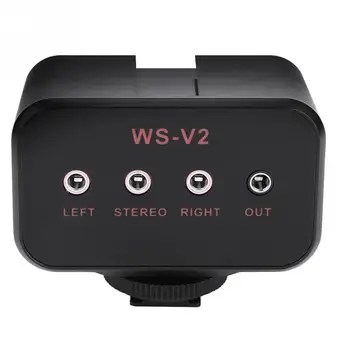 WS-V2 2 Kanalo Universalus Mikrofonas Garso Adapteris Maišytuvas su 3,5 mm Įėjimai VEIDRODINIAI Fotoaparatai, Audio Adapteriai, Maišytuvai