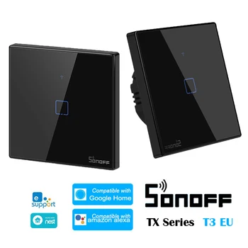 SONOFF T3 ES TX-Serija WiFi Smart Home Jungikliai RF 433 mhz Suskirstyti Swtich Automatikos Suderinama su eWelink ALexa 