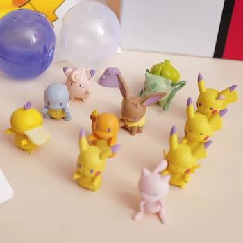 5-6PCS/set Naujas Pikachu Eilės stočių puošybos Kapsulė Kolekcijos Lėlės Veiksmų Žaislas Duomenys Modelis Žaislai Vaikams