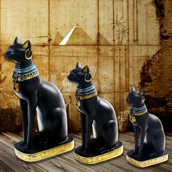 Senovinių Namų Puošybai Egipto Deivės Bastet Katės Kolekcines, Statulėlės Statula Namų Biuro Dekoras Katės Statulėlės