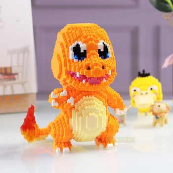 1778pcs 9021 Anime Charmander Pocket Monstras Dragon Gyvūnų 3D Modelį 