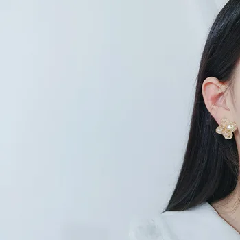 Korėjos TELEVIZIJOS serija su bižuterijos rankomis austi gėlavandenių perlų auskarai elegantiškas Baroko stiliaus auskarai moterims, dovana