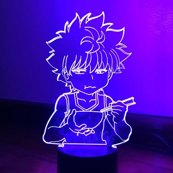 Led Šviesos Vaikams, Miegamojo Puošimas Hxh Led Nakties Šviesos Anime Dovana Akrilo 3d Neon Lempos Killua Mielas