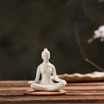 Kinijos Za-Zen Paprastas Dailės Keramikos Jogos Modernus Minimalistinis Namų Puošybai Pav Statula Darbalaukio Papuošalai Office Fengshui DHYY03
