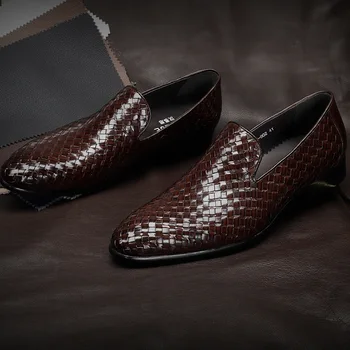 Italijos vyrų 2020 oficialų batai natūralios odos oksfordo bateliai vyrams suknelė, bateliai, vestuviniai bateliai slydimo ant odos brogues batai
