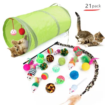 Katė Žaislų Rinkinys Funny Cat Stick Bell Ball Plunksnų Žaislas Kūrybos Asorti Interaktyvi Katė Katė Žaisti Žaislas Kačiukai