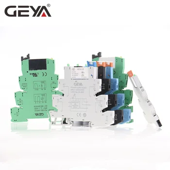 GEYA 6.2 mm storio Plonas Relės Lizdas su Hongfa Relė 12VDC/AC arba 24VDC/AC Plug Relay