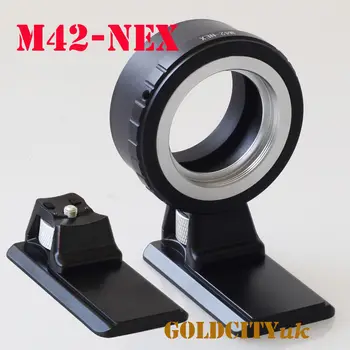 42mm M42 Pritvirtinkite Objektyvą Prie E mount nex Adapterio žiedas su Trikojis Stovas, skirtas NEX NEX-3/C3/5/5N/6/7 A7 A7r A5100 A7s A5000 A6000 fotoaparatas