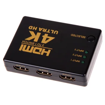 Aukštos Kokybės 4K*2K 3 įvesties ir 1 išvesties HDMI switcher HDMI Hub Splitter TV Switcher Ultra HD HDTV PC PS3/Xbox360