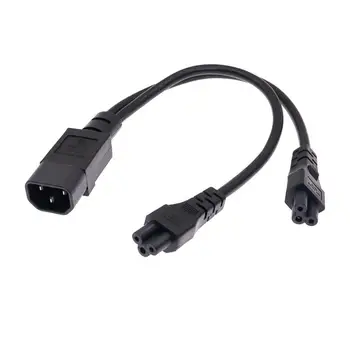 Maitinimo Y Tipo Skirstytuvo Adapterio Kabelį Vieną IEC 320 C14 Vyrų Dual C5 Moterų Trumpą Laidą priimančiosios Kompiuterio ekrano 0.32 M