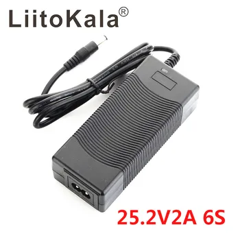 LiitoKala 6S 25.2 V 2A 24V Baterija, Maitinimo šaltinis ličio Li-ion batterites Įkroviklis AC 100-240V Adapteris Keitiklis