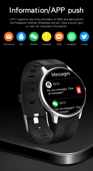 LW11 Smart Watch Širdies ritmo Monitorius IP68 Vandeniui Fitness Tracker Vyrų Laikrodis Užsakymą Veidus, klausytis Muzikos Smartwatch