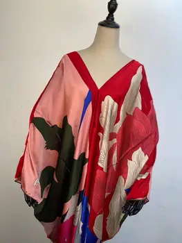 2020 exlcusive Vasarą Europos Spausdinimas Šilko kafan ilga suknelė lady Dashiki Afrikos boubou moterims