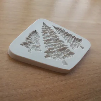 3 Kalėdinės Eglutės Formos Silikono Formos Pyragas Apdaila Minkštas slapukus įrankiai 3D Silikono Formų Virtuvės Reikmenys SQ17162