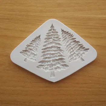 3 Kalėdinės Eglutės Formos Silikono Formos Pyragas Apdaila Minkštas slapukus įrankiai 3D Silikono Formų Virtuvės Reikmenys SQ17162