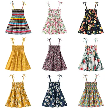 Nacionalinės stilius saldus mergaičių suknelė atsitiktinis vasarą vaikai slydimo suknelės vaikų drabužių paplūdimio atostogų