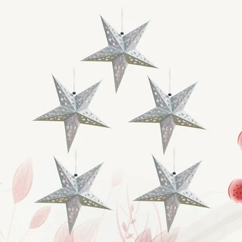 5VNT 30CM Popieriaus Star Light Lubų Dekoratyvinis Popierius Star Žibintų Lempos, lempų gaubtų Kalėdų Vestuvių