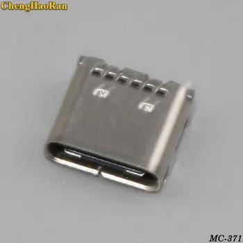ChengHaoRan 10vnt 24P USB 3.1 Tipas-C Jungtis 24 Pin Talpykla stačiu Kampu C Tipo PCB SMT Dual Eilės Tab Moterų Lizdas