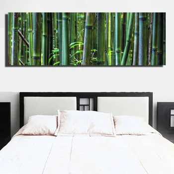 Drobė Paveikslų HD Spausdinti Žalia Bambuko Miškų Gražus Gamtos Peizažas, Sienų Tapyba Už Lovą Kambaryje Sienos Plakatus fonai