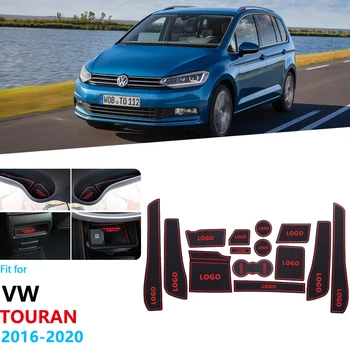 Volkswagen VW Touran. 2016 m. 2017 m. 2018 m. 2019 m. 2020 MK2 Anti-Slip Vartų Angą Kilimėlis, Guminės Taurės, Pagalvėlės, Kilimėliai, Automobilių Reikmenys, Lipdukai