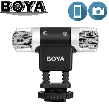 BOYA BY-MM3 Dual Galvos Stereofoninio Įrašymo Kondensatoriaus Mikrofonas, Canon Nikon Sony DSLR Kamera DV Vaizdo Livestreaming