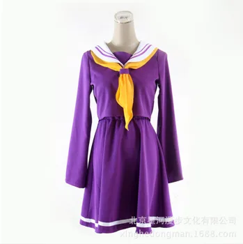 Ne žaidimas, ne gyvybės cosplay Shiro kostiumas helovinas moterų drabužiai carival suknelė perukai sailor kostiumas Japonijos mokyklinę uniformą