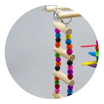 Žiurkėno papūga žaislų stovas žaidimas stovas horizontali kopėčios, kopėčios kabantis tiltas žaislas derinys paukščių žaislas