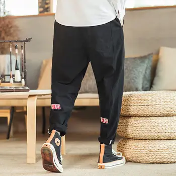 MrGoldenBowl vyriški Tiesiai Haremo Kelnės korėjos Žmogus Laisvas Kulkšnies Ilgis CargoTrousers Streetwear Rudenį Vyrų Mados Atsitiktinis Kelnės