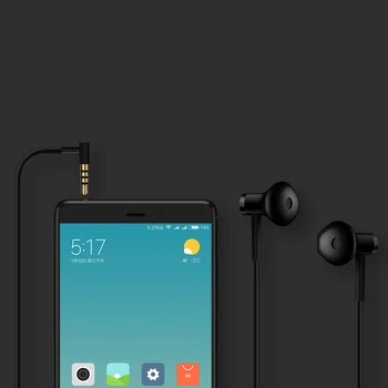 Originalus Xiaomi Pusė In-Ear Ausinės Mi Dual Vienetų 3.5 MM Vielos Kontrolės Xiaomi Ausines Mi A1 Redmi 5 Plus 
