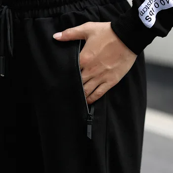 Vyrų Kelnės 2020 Negabaritinių Užtrauktukas Kišenėje Poilsiu Didelio Dydžio Drabužius High Waisted Kelnės Vyras Papildomų Ilgai Sweatpants Vyrų Poilsiu
