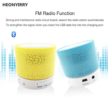 Mini Nešiojamos FM Radijas Garsiakalbis su LED Skaitmeninis Parama SD/TF Kortelė U Disko PC/MP3/4/Mobile/Tabletės