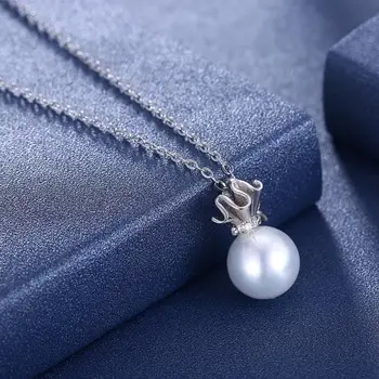LEKANI 925 Sterlingas Sidabro Moterų Perlų Karoliai Pakabukas Prabanga Cirkonis Fine Jewelry Išskirtinį Mados Siųsti Draugų Sužadėtuvių