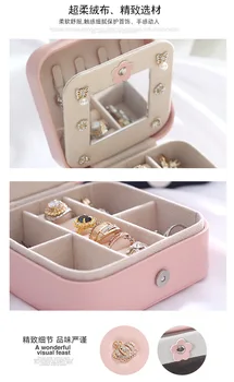 Nešiojamų papuošalų dėžutė stud auskarai, papuošalų laikymo dėžutė odos mažų papuošalų maišelis, talpinimo, nedidelis saugojimo dėžutė