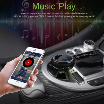 FM Siųstuvas Bluetooth Moduliatorius Rankų įrangos Automobilinio Rinkinio su Automobilių GPS Stebėjimo Vieta Automobilio MP3 Garso Grotuvas, USB Kroviklis LED