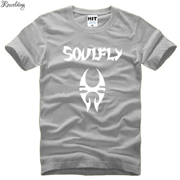 Naujas Dizaineris SOULFLY T Marškinėliai Vyrams Medvilnės trumpomis Rankovėmis Thrash Metalo Roko vyriški T-Shirt Mados Rock Roll Gatvės Hip-Hop Tee Marškinėliai