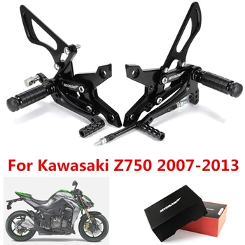 Už KAWASAKI Z750 2007 2008 2009 2010 2011 2012 2013 Motociklo CNC Reguliuojamas Rider Galiniai Rinkiniai Rearset Kojoms Pėdų Vinys D30