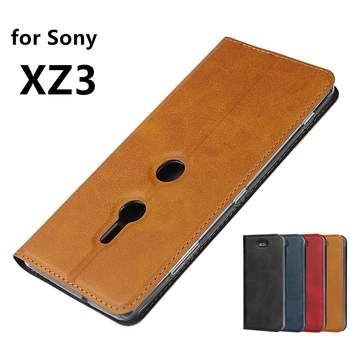 Premium Odos flip Case Sony Xperia XZ3 Ultra-Plonas Magnetinio adsorbcijos Padengti XZ3 Atveju verslo dėklas